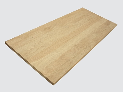 Massivholzplatte Leimholzplatte 20x1210x600-3000 mm Eiche A/B Select Natur 20 mm, DL durchgehende Lamellen, ohne Äste